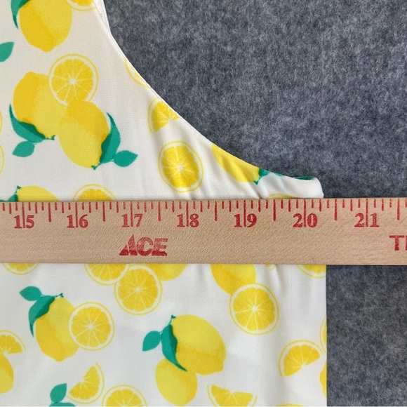 PAPPAGALLO Gwen Live Gives You Lemons Sleeveless Mini Swing Dress Size Large - Picture 8 of 12